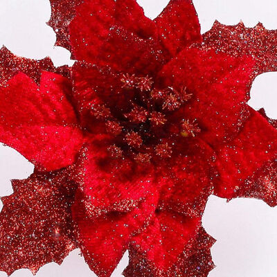 

UpperX 6Pcs 66 Inch Glitter Artificial Wedding Christmas Flowers XMAS Tree Wreaths Decor Ornament