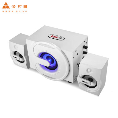 

Golden field Q8 white Bluetooth 21 multimedia computer audio desktop notebook subwoofer 35mm mobile computer universal interface subwoofer speaker