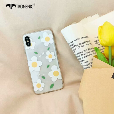 

TRONSNIC Flowers Love Phone Case for iPhone XR Relief Soft TPU Case Transparent Covers Fashion