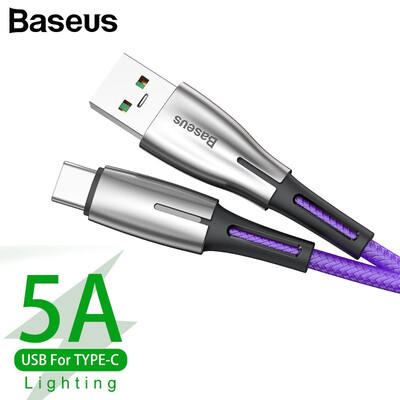 

Baseus 5A Qi Charge 30 USB Type C Cable for Huawei P20 Lite Pro 2A Fast Charge Cable for samsung galaxy s9 s8 Xiaomi Vivo