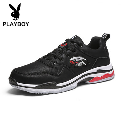 

Playboy PLAYBOY Korean sports running casual shoes mens low to help lightweight non-slip DS85237 black 43