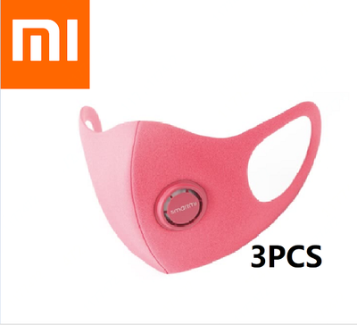 

Xiaomi Mijia Smartmi Filter Mask Pink  3PCS Pack for Children Block 97 PM 25 with Ventilating Valve Long-lasting TPU Material