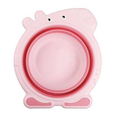 

Tida baby folding washbasin newborn children portable small basin baby wash foot wash fart pot pink