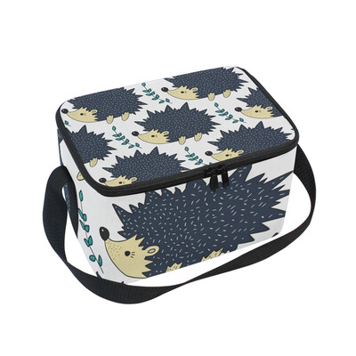 

ALAZA Lunch Box Insulated Lunch Bag Large Cooler Hedgehog Cute Color Tote Bag