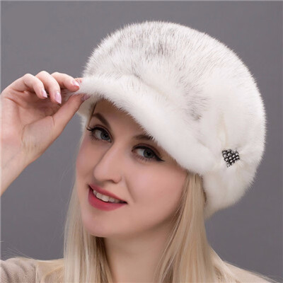 

Winter Womens Hat Real Mink Fur Hat Female Natural Fur Hat High Quality Hot Sale New Discount Warm Outdoor Fashion