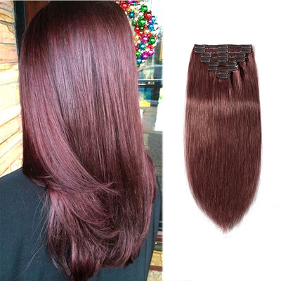 

100 Remy Human Hair Real Thick Clip In Human Hair Extension 8 pcs