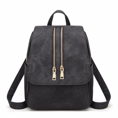 

PU Leather Multifunctional Backpack Women Vintage Backpacks for School Large Capacity Backbag Female Shoulder Bags for Girls