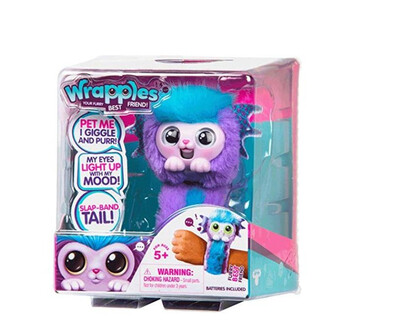 

Wrapples Kids Cute Plush Interactive Toys Furry Animal Wrist Wrap Monkey Animals Toys Talking Pets Creative Gifts Girls Boys