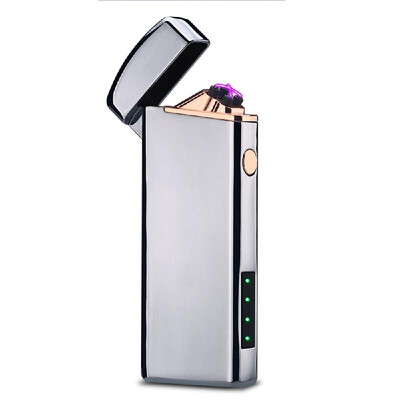 

Dual Arc Electronic Cigarette Lighter USB Metal Rechargeable Windproof Flameless Electric Lighters Plasma Cigar Lighter