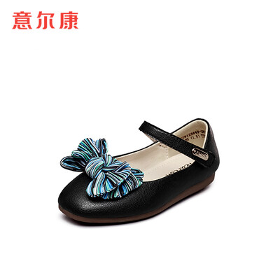 

Yierkang childrens shoes girls shoes 2019 spring new sweet princess bow childrens shoes small shoes ECZ9123649 black 27