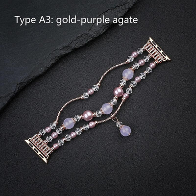

Luxurious Agate Jewelry Watch Strap For Apple Smart watch band luxury Agate bands For 38MM 42MM Iwatch