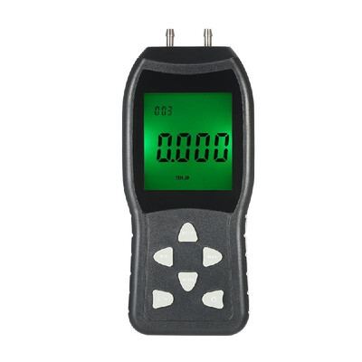 

High Precision Hand-held LCD Digital Dual-port Manometer Differential Air Pressure Gauges Tester with 12 Units of Measurement±20