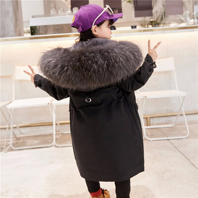 

Baby girl winter clothes winter girl jacket autumn baby girl jacket natural fox fur collar girl jacket discount warm childrens