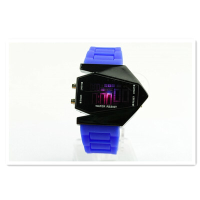 

2018 Korean students electronic cool aircraft watch fashion creative watch fighter LED sports luminous waterproof watch