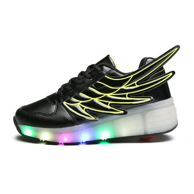 

kids light up shoes with wing led slippers Led shoes infant for children boy&girl luminous sneakers Glowing