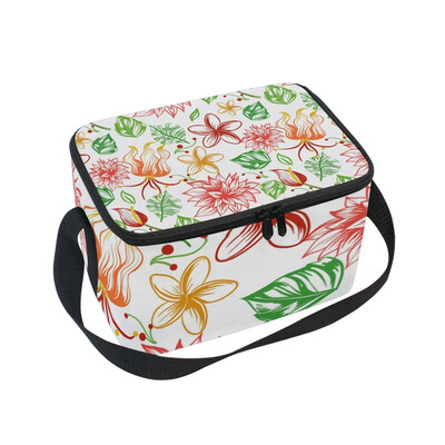 

ALAZA Lunch Box Insulated Lunch Bag Large Cooler Tote Bag Beautiful Flower for Men Women Girls Boys