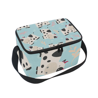 

ALAZA Insulated Lunch Box Little Cattle Lunch Bag for Men Women Portable Tote Bag Cooler Bag