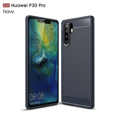 

Goowiiz Phone Case For Huawei P30P30 Pro Fashion Slim Carbon Fiber TPU Soft Silicone Prevent falling