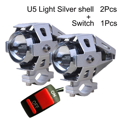 

Motorcycle Spotlight Driving Light moto headlamp 12V 125W 3000LM U5 LED Motorbike Fog Light Head Angel work Lamp Headlight DRL