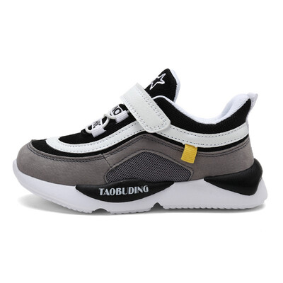 

New Durable Kids Shoes Fashion Striped Contrast Color Boys Girls Sneakers 2018 Children Sports Shoes Running