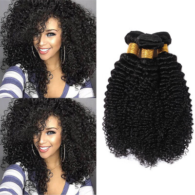 

Deep Wave 3 Bundles 100 Unprocessed Brazilian Human Hair bundles Brazilian Virgin Remy kinky Curly Hair Extensions Natural Color