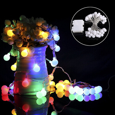 

Kwb Led Christmas String Light 2M 20 Balls Warm White Rgb Outdoor with Battery Box