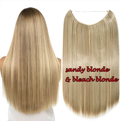 

Invisible wire flip in hair extension full head as natural Curly Wavy