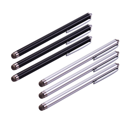 

135cm 53in Universal Capacitive Stylus Pens for TouchScreens Cellphone Tablet with Fiber Tips Bundle of 6pcs 6Silver
