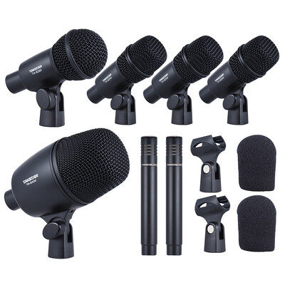 

TAKSTAR DMS-7AS Professional Wired Microphone Mic Kit for Drum Set Musical Instruments with Standard Mounting Thread Carrying Case