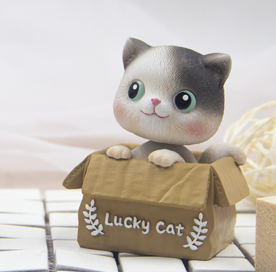 

Creative home decoration shaking head car accessories meow mini cat cartoon gift