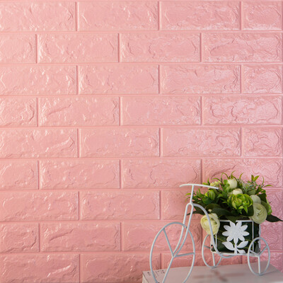 

600x300mm PE Foam 3D Wall Stickers Brick Pattern Self Adhesive Anti-collision Water-resistant Moistureproof Wallpaper Home Decor B