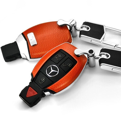 

Top Layer Leather Car Key Case For Benz GLCEBGLEGLK180L200L260L Car Key Cover Shell Car Keychain Car Styling