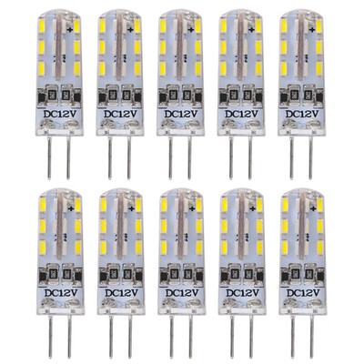 

Lightme 10PCS G4 DC12V 15W SMD 3014 LED Dimmable Bulb Spotlight with 24 LEDs