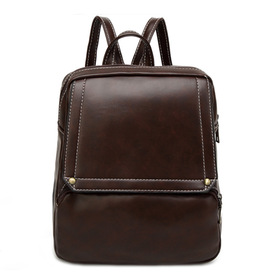 

Casual PU Leather Backpack for Women Fashion Daypack for Ladies Shoulder Bag Rucksack for Travel Shopping brown