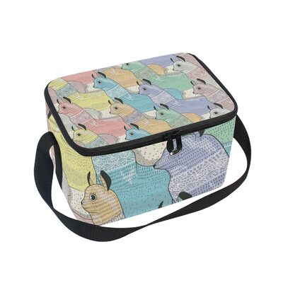 

ALAZA Lunch Box Insulated Lunch Bag Large Cooler Cute Lamas Or Alpacas Tote Bag