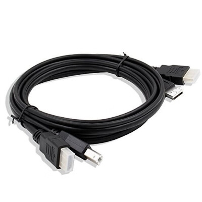 

TESmart 2 Pcs 5ft Standard Twin Cable HDMI USB KVM Cable USB Type A to USB Type B 2 PcsLot USB HDMI Cables