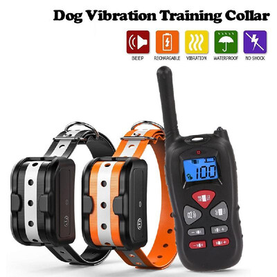 

Dog Vibration Collar Training Collar Waterproof Regular&Enhanced Vibration 300 Meters Rechargeabe Shock Collar Levels 1-100 Vi