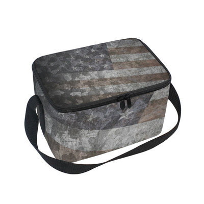 

ALAZA Lunch Box Insulated Grunge Military Background Lunch Bag Large Cooler Tote Bagfor Men Women