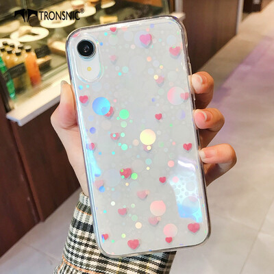 

Tronsnic Love Hearts Phone Case for iPhone 6 6s Plus Shiny Laser Soft Cases Transparent Covers