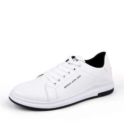 

Mens low-up sneakers lace-up casual shoes Leisure Shoes Korean version white shoes