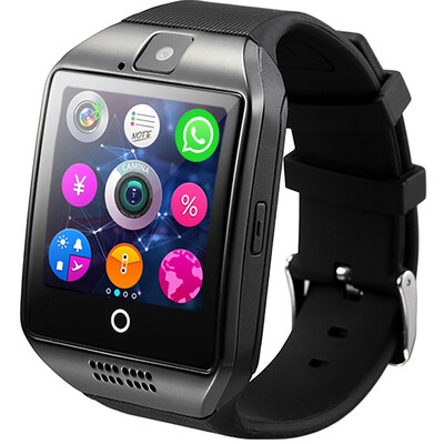 

Bluetooth Smart Watch Men Q18 With Touch Screen Big Battery Support TF Sim Card Camera for Android Phone Smartwatch