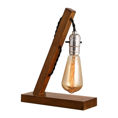 

UpperX 7 words E27 connector retro nostalgic solid wood personality wooden lamp creative table lamp cafe desk lamp