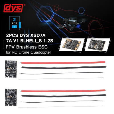 

2PCS DYS XSD7A 7A V1 Blheli_ 1-2s FPV Brushless ESC Dshot300 Dshot600 for RC Drone Quadcopter