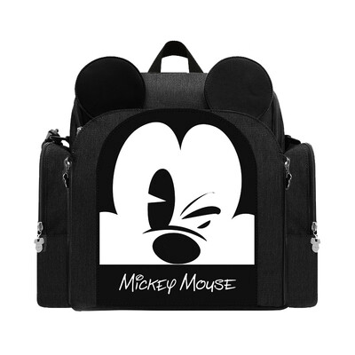 

Disney Disney Mummy bag multi-function mobile dining chair bag baby seat back milk bag maternal&child package single shoulder mother bag black