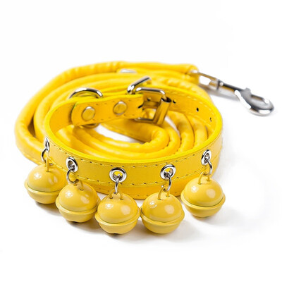 

Pet Solid Color Bell Collar Cat Jewelry Dog Bell Collar Collar Rope Set
