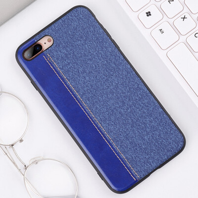 

Phone Case for Apple iPhone 6 6 Plus 7 8 7 8 Plus Denim PU Slicing Design Cell Phone Case Back Cover Phone Shell