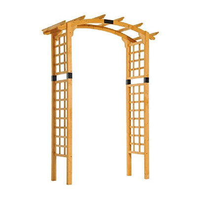 

75 Fir Wood Round Outdoor Garden Pergola Style Arbor Arch Trellis