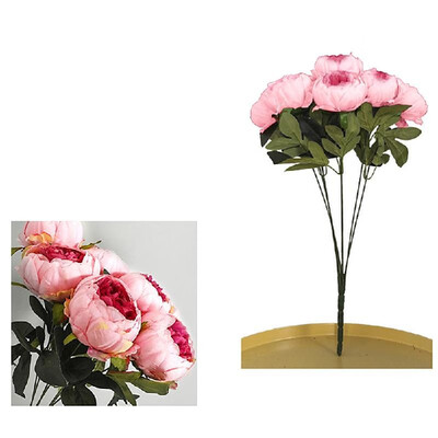 

European simulation bouquet fake flower 7 core peony wedding arrangement living room home decoration flower a generation Light