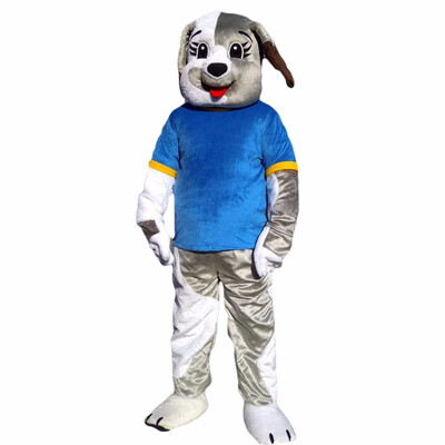 

LangtengGrey Dog Mascot Costume Cartoon Cosplay Party Halloween Christmas Festival Performance