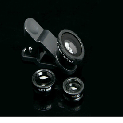 

Universal Mobile Phone Lens Wide-angle Macro Fisheye Three-in-one Set External